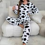 White Cow Printed Women’s Tracksuit - Stylish Design, Soft Fabric, Smooth Comfort, Easy Wear & Durable Stitching